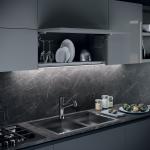 Modern Waterproof Melamine Kitchen Cabinets Complete Sets For Townhouse
