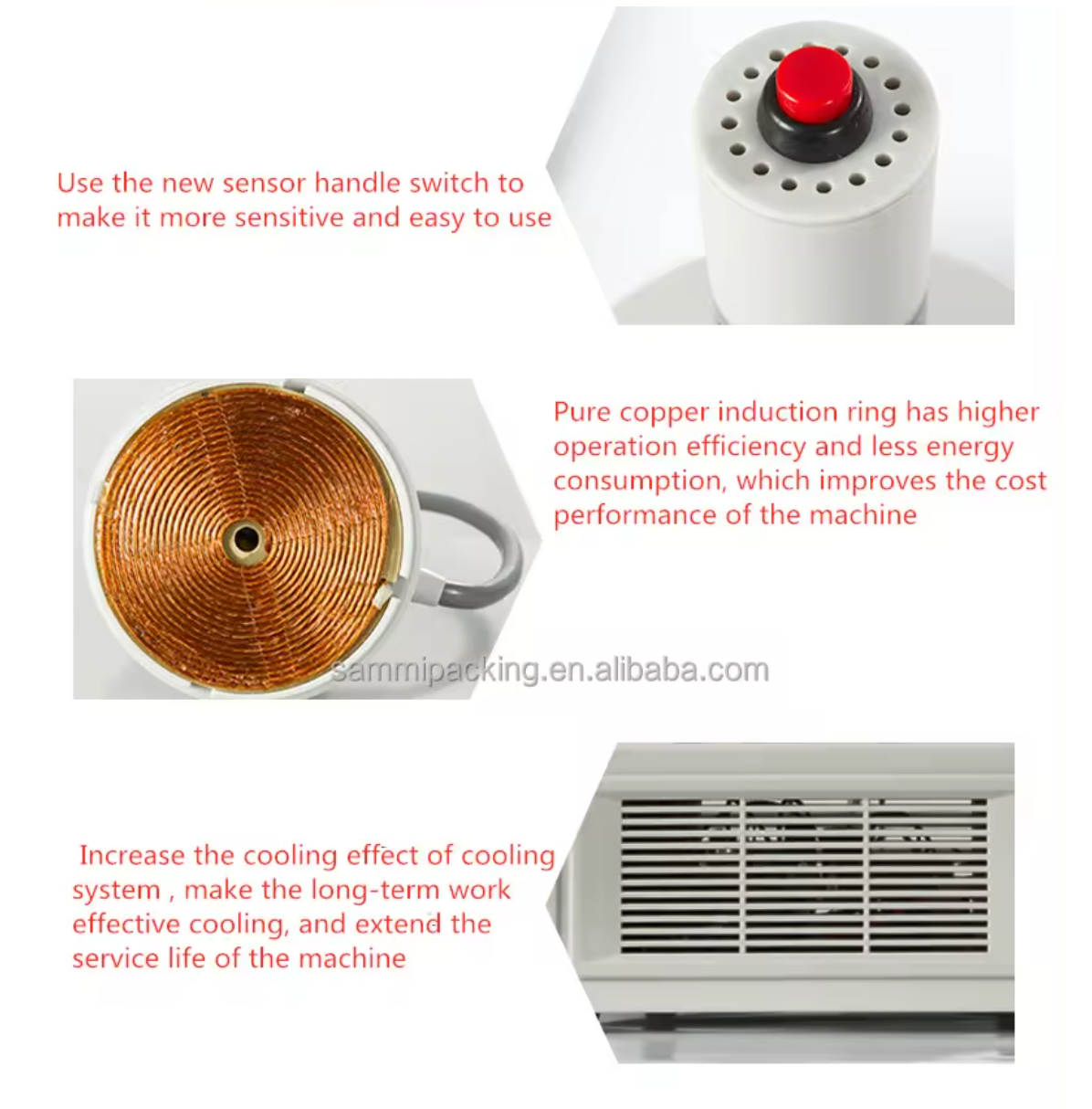 Factory Direct Hot Sale DGYF-500C Manual Induction Sealing Machine Aluminium Foil Sealer (60-120mm)