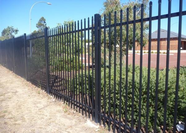 Buy cheap Black Decorative Home Garden Ornamental Wrought Iron Metal Fence 2.4m Height from wholesalers