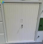 Knocked Down Structure Steel Rehau Tambour Swing Door Cabinet 2 Shelves