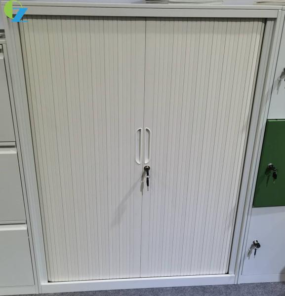 Buy cheap Knocked Down Structure Steel Rehau Tambour Swing Door Cabinet 2 Shelves from wholesalers