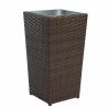 Buy cheap Brown Rattan Wicker Hand Weave Finishing Outsite Flower Pots from wholesalers