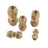 Buy cheap CA360 Brass Male Female Compress Double Barrel Tube Union Straight Fitting Suitable for Temperature Range -65°F to 250°F from wholesalers