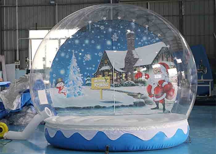 Inflatable Snow Globe Christmas Decoration Transparent Dome Bubble Tent With Air Blower