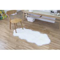 Buy cheap Hotel Pure Off White Faux Fur Rug , Faux Fur Throw Rug Wool Fake Sheepskin product
