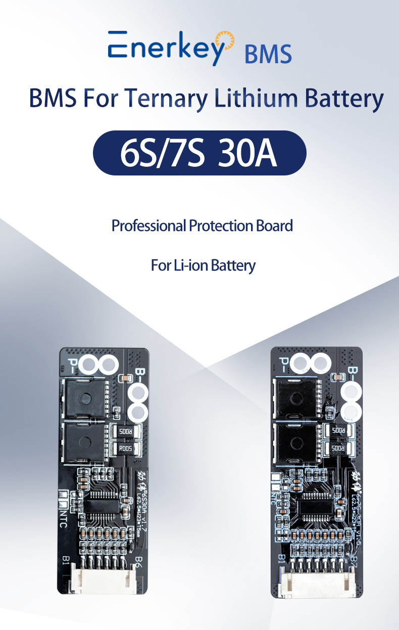 Electric Car Lithium Battery BMS 7S 30A 25.9V 29.4V Li Ion Battery Pack BMS