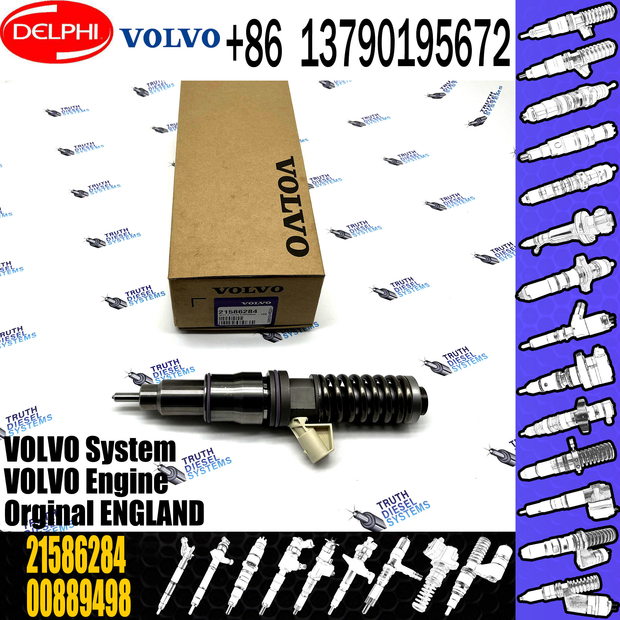 2 Pins Fuel Injector Overhaul Repair Kits For VOL E1 Injector 20430583 20440388 20500620 21586294 21586284