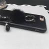 Buy cheap PU Black Metal Buckle Small Hairball Pearls Pendant Strap Cell Phone Case For iPhone 7 6s Plus from wholesalers