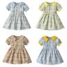 Buy cheap Plaid Lapel Bubble Short Sleeved Princess Dress Summer Children'S Clothing from wholesalers