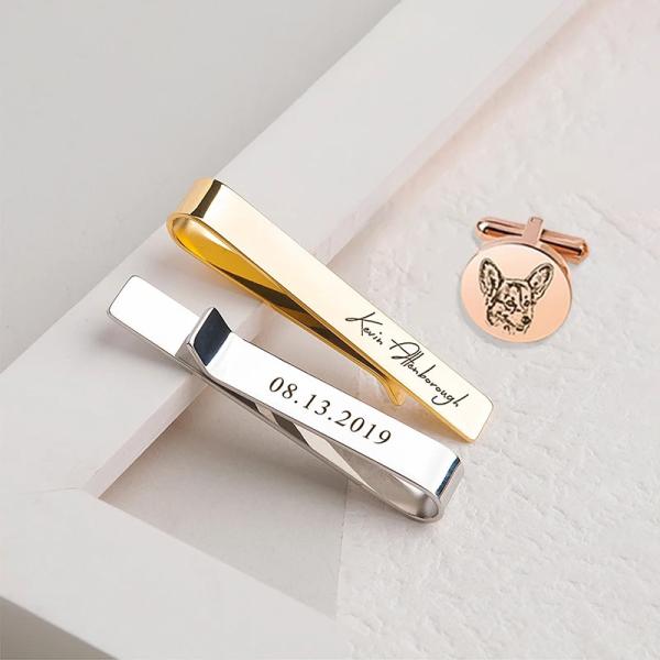 Buy cheap Stainless Steel Tie Bar Skinny Tie Clip Bar Brass Tie Clip Cufflinks Tie Clip from wholesalers