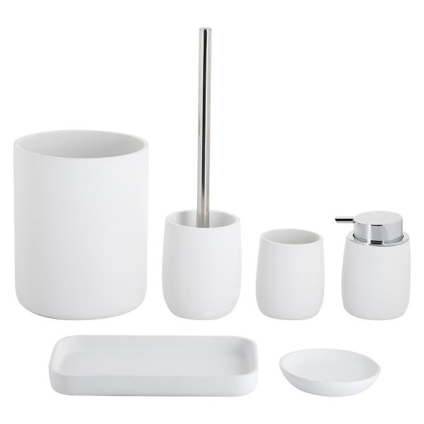 Buy cheap Eco Friendly Cement Bathroom Accessories Pure White Complete Bathroom Sets 6pcs For Home Decor from wholesalers