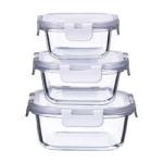 Storage Canister Bamboo Lid Lunch Box Borosilicate Storage Canister Glass Food