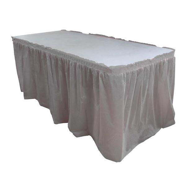 Buy cheap Plastic Ruffled Table Skirt For Wedding / Conference / Corporate Events from wholesalers