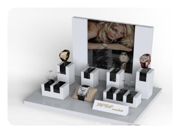 Buy cheap Custom L Shape Luxury Watch Display Stand , Watch Display Case TDS-013 from wholesalers