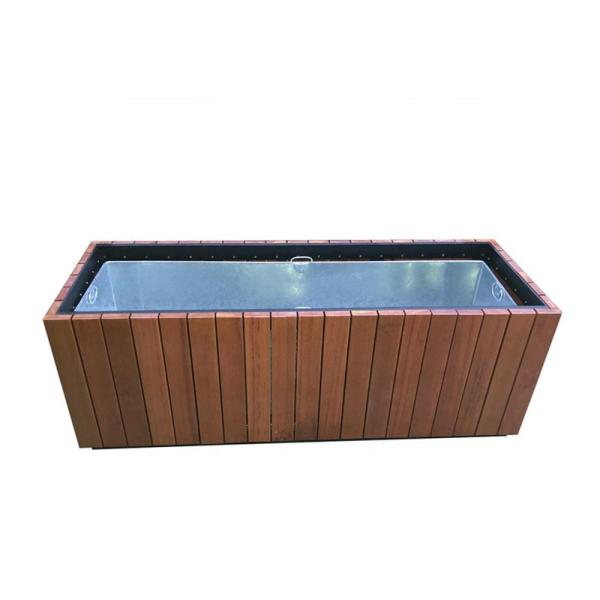 Buy cheap Solid Wood Outdoor Large Planters , Rectangular Flower Planter OEM ODM from wholesalers