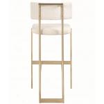 Modern brushed brass gold stainless steel frame bar stool high counter bar chair