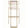 Buy cheap Modern brushed brass gold stainless steel frame bar stool high counter bar chair from wholesalers