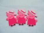 Funny 3d Cartoon Pig Shape Rubber Fridge Magnet PVC In Pink Color , Best Tourist