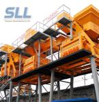 Customized Color Wet Batch Concrete Plant Equipment High Efficient HZS25