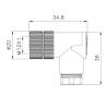 Buy cheap PA66 M12 Waterproof Connector IP67 IP68 Metal 4pin 5pin Elbow Plug Cable Gland PG7 from wholesalers