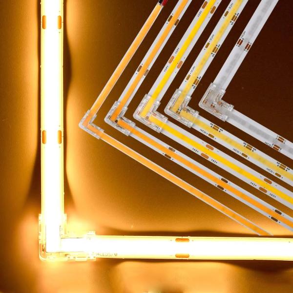 Buy cheap 90 Degree L Shape Crystal Buckle for COB LED Strip Connector Seamless 2/3pin 5/8/10mm from wholesalers