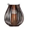 Buy cheap Bronze Painted 260mm Hurricane Lights Candle Holders / Metal Candle Holder from wholesalers