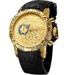 Large Dial Men'S Watch Chronograph Waterproof Date Analog Quartz 3D Dragon