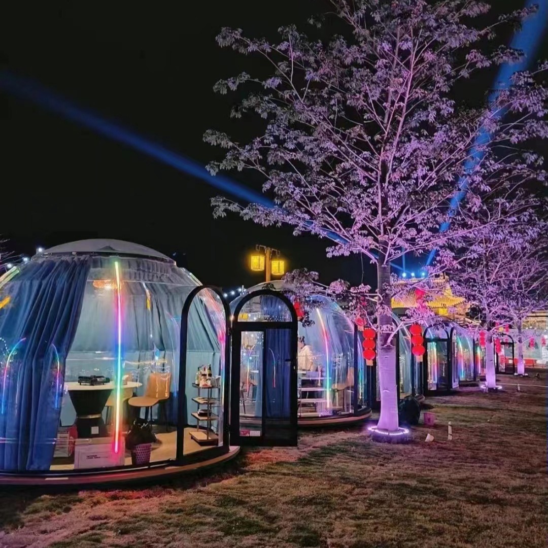Explore the Outdoors with PC Star Room Mobile Scenic Area Camping Spherical Tent Villa Outdoor Homestay Bubble House 3.8m