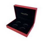 OEM ODM Leatherette Wrapped Coin Collection Box With Velvet Coverd Interior