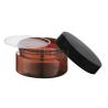 Buy cheap Amber Plastic Cream Jar Packaging With Black Screw Lid 100ml from wholesalers