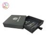 Buy cheap Black Jewelry Paper Gift Box Silver Foil Stamping Textured Surface from wholesalers