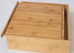 Custom Logo Natural Bamboo Gift Box , Handmade Bamboo Tea Bag Storage Box With
