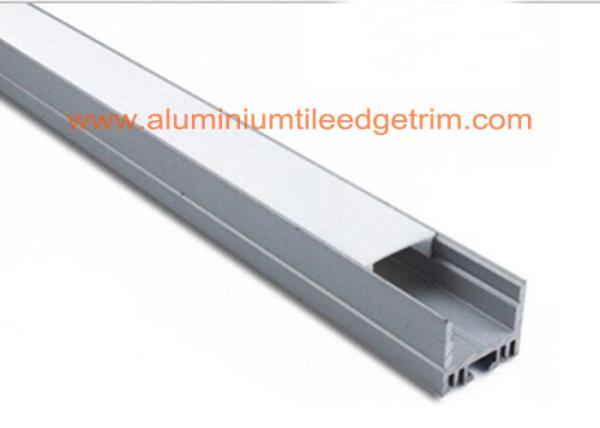 Buy cheap White Silver Aluminum Square Tubing , Extruded Aluminum Led Profile Housing from wholesalers