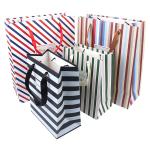 Custom Printed Creative Patterned Paper Product Bags Striped Paper Bags