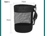 Polyester Sports Drawstring Bag Mesh Pocket Net Pouch For Storage Golf Tennis