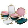Buy cheap Double Wall Insulated Colorful Ceramic Dinner Plates Nordic Style For Cooking Kitchen from wholesalers