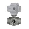 Buy cheap T Shape Channel Straight Through Type 3 Way Stainless Steel Electric Ball Valve from wholesalers