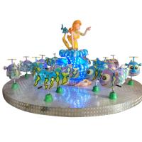 Buy cheap 16 Seats Carousel Amusement Ride Beaufy Fish Indoor Park Use Customize Fence product