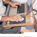 Upholstered Laptop Work Tray and Gaming Table Adjustable Frame 1100-1800mm for