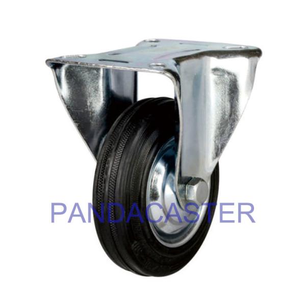 Buy cheap Industrial Rigid Caster , 4 Inch Black Rubber 4 Inch Castor Wheels For Carts from wholesalers