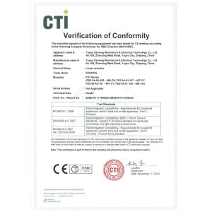 Yuyao Sanxing Mechanical & Electrical Technology Co., Ltd. Certifications