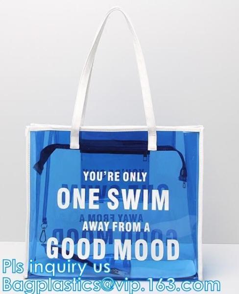 Buy cheap Fashion Summer Women Handbags Transparent Shoulder Bags PVC Tote Beach Bags, Promotional Summer Clear PVC Beach Bag, tot from wholesalers