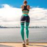 Buy cheap Indoor Sports Fitness Apparel Yoga set Leggings Striped Patchwork Exercise Clothes from wholesalers