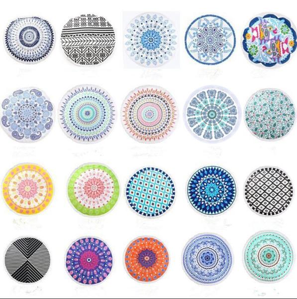 Buy cheap Mixed Design Cotton Round Beach Towel No MOQ Round Beach Towel 150CM Wholesale low price from wholesalers