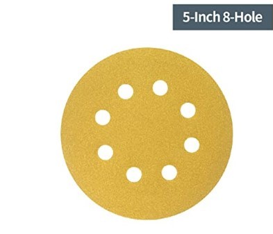 Yellow Sanding Discs Aluminum Oxide Sandpaper 6 Inch 150mm 5inch 125mm