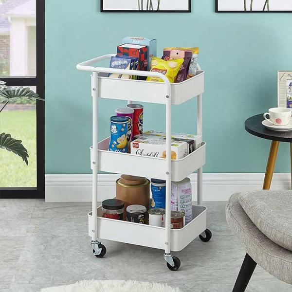 Buy cheap Bathroom Organizer Universal Wheel Metal Rolling Storage Cart For Kitchen from wholesalers