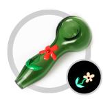 Hand Glass Smoking Pipe Pocket Tobacco Pipe With Red Flower On Glass Pipes