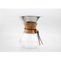 Buy cheap Durable Glass Drip Coffee Pot With Classic Polished Wood For Making Coffee product