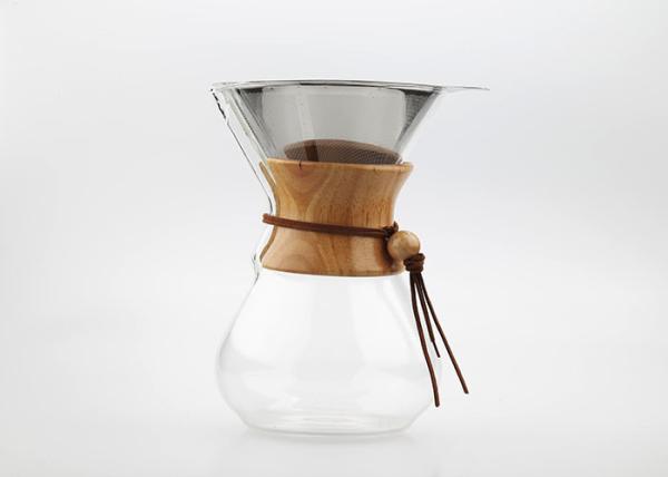 Buy cheap Durable Glass Drip Coffee Pot With Classic Polished Wood For Making Coffee from wholesalers