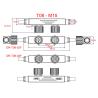 Buy cheap M15 4 Way IP67 Waterproof Splitter Y Cable 2-Pole Wire 2-Pin Cable For Line Area Indoor/Outdoor LED Light from wholesalers